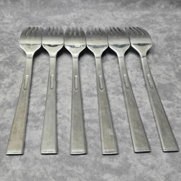 Dansk 18/10 Meridian Stainless Dinner Forks Glossy Flat Tip Flatware Silverware - Picture 7 of 10